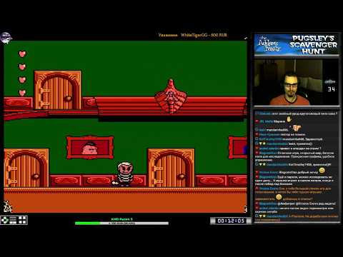 Видео: The Addams Family: Pugsley's Scavenger Hunt прохождение (U) | Игра (Dendy, Nes, Famicom) Стрим RUS