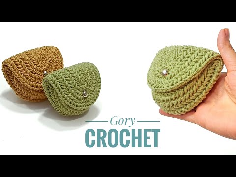 Видео: Связать небольшой кошелек крючком для монет.
