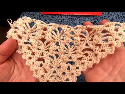 Видео: УЗОР для ШАЛИ -Воздушные арочки - вязание КРЮчКОМ , crochet shawl ( шаль №405 )