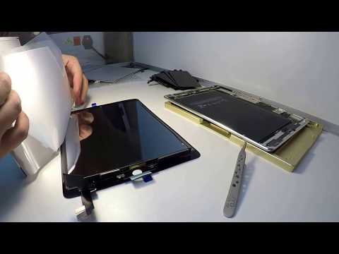 Видео: Замена/переклейка тачскрина ipad air 2 9.7inch с последущей заменой подсветки part3