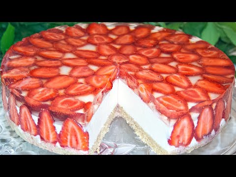 Видео: 🍓Вкусный легкий торт с клубникой! Торт без выпечки! Творожно-сливочное суфле с клубникой