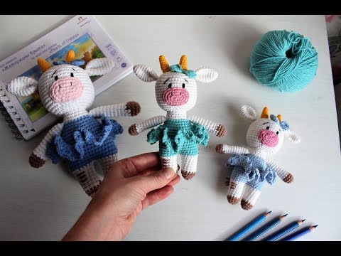 Видео: МК маленькая БУРЁНКА. Коровка крючком. Схема коровы.