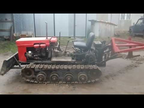 Видео: самодельный гусеничный трактор обзор MINI DOZER