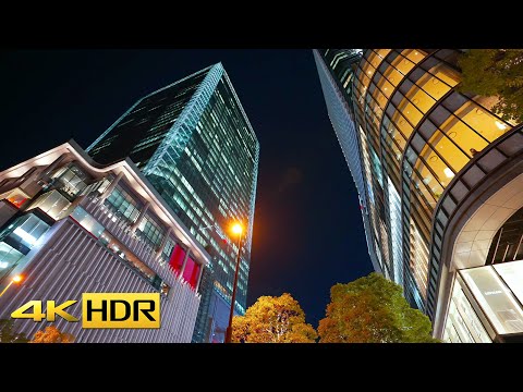Видео: 【4K HDR】Ночная прогулка по Осаке Умэда【Осака Япония】