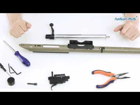 Видео: Установка поршня и направляющей пружины AEG в CYMA M24