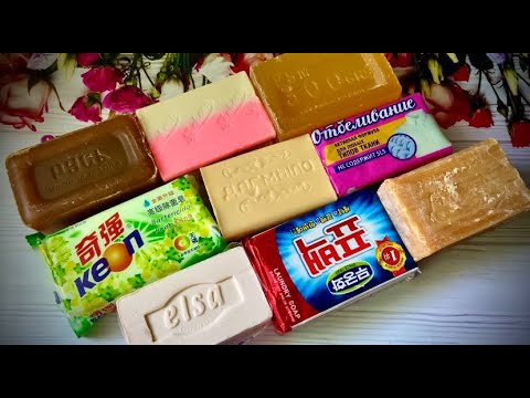 Видео: AsmrSoap. Большой сет из 9 огромных хозиков от  разных производителей!