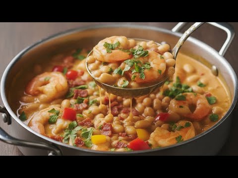 Видео: Вы никогда не пробовали такую ​​вкусную фасоль | Насыщенное рагу из креветок и бекона 🍤🥓