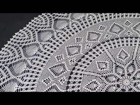 Видео: Скатерть крючком. Вторая часть.  #скатерть  #crochet