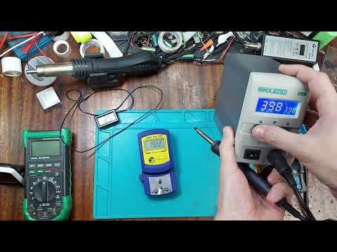Видео: FG-100 (0 - 700ºC) цифровой термометр для проверки жала паяльника и паяльных станций