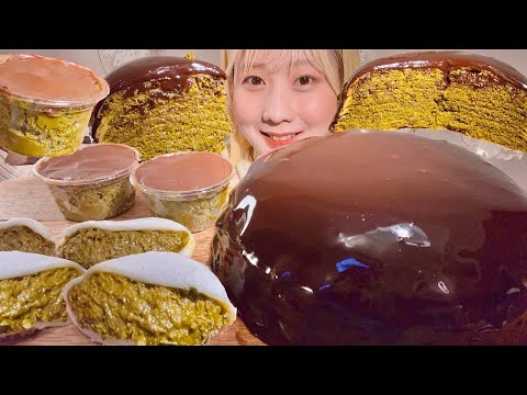 Видео: ASMR Дубайский шоколадный креповый торт Дубайский дайфуку моти【Mukbang/ Eating Sounds】