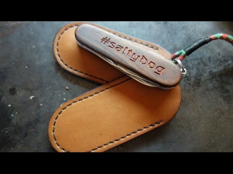 Видео: Работа с кожей. Чехол для victorinox. leather case for victorinox.