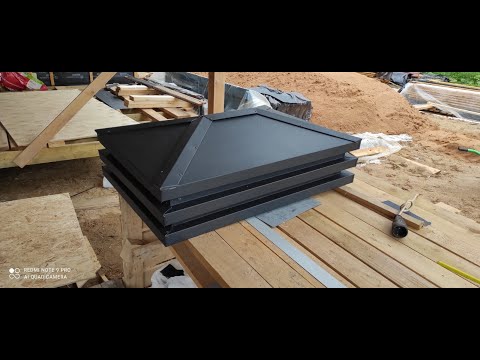 Видео: Изготовление колпака на дымоход ( простого ) и окончание ветровой части.