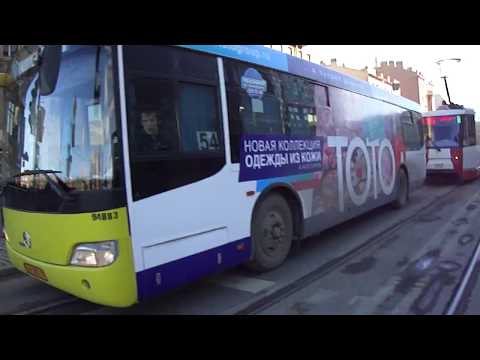 Видео: Трамвай Санкт-Петербурга 3-91: ЛВС-2005 б.1117 по №25 (24.04.13)