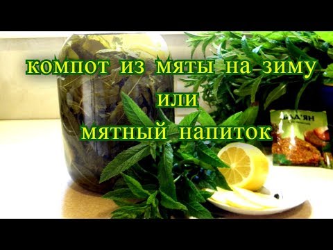 Видео: Мохито на зиму, Компот из мяты на зиму или мятный напиток.