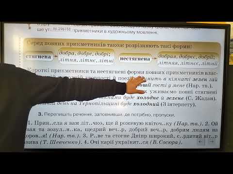 Видео: 6 клас. Повні та короткі форми прикметників