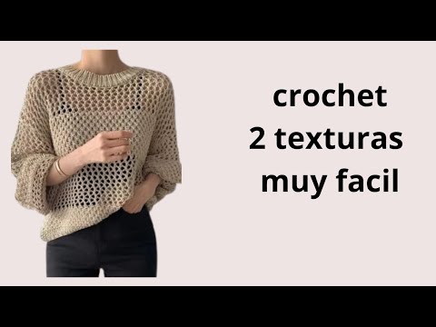 Видео: Весенняя блузка крючком, идеальная для начинающих, 2 рисунка, 1 круг для повторения.