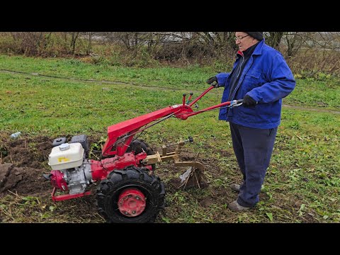Видео: Мотоблок МТЗ Беларус 09Н пашет целину