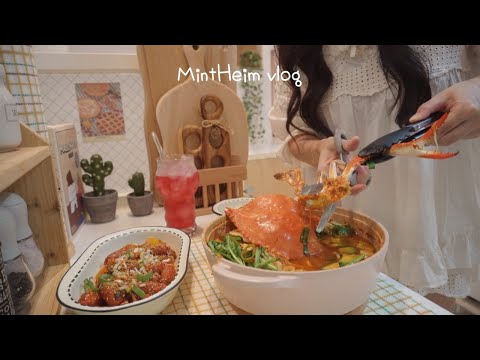 Видео: SUB)Корея vlog🦀Острый крабовый суп & Making egg tarts🍮Осенняя уборка & праздничная рутина (Mukbang)