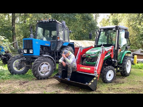 Видео: Сломал себе голову ! чем косить ? впечатляет  работа мульчера в саду , минитрактор Catmann 504