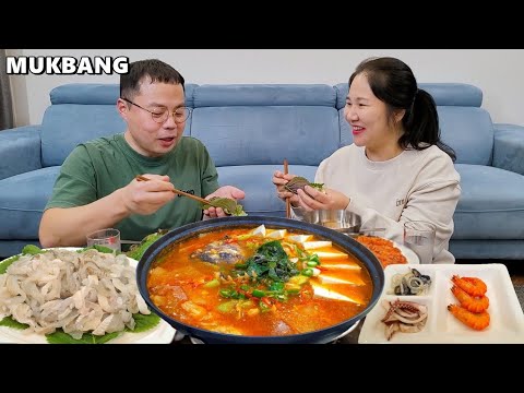 Видео: Сырая рыба по-корейски и острое рыбное рагуㅣCookingㅣMukbang