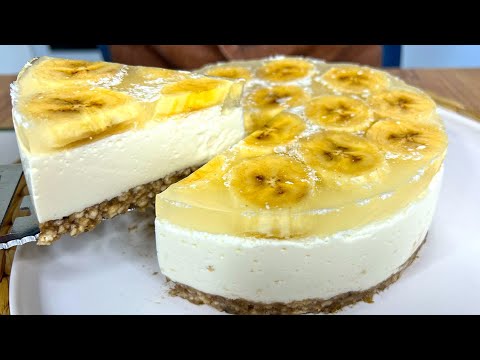 Видео: 🍌🍌🍌 Низкокалорийный банановый чизкейк без выпечки! Летний десерт без сахара