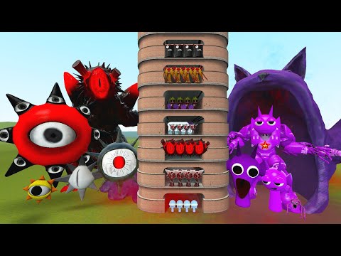 Видео: TALLGRASS LITTLE TO BIG ALL SPRUNKI MR SUN VS ALL DURPLE SPRUNKI FAMILY ФАЗА 1 - 10 в Garry's Mod!