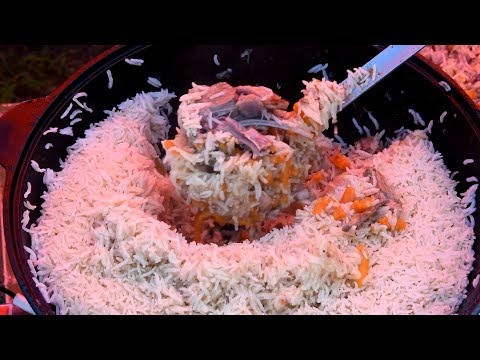 Видео: Плов в казане без костра и много мяса.