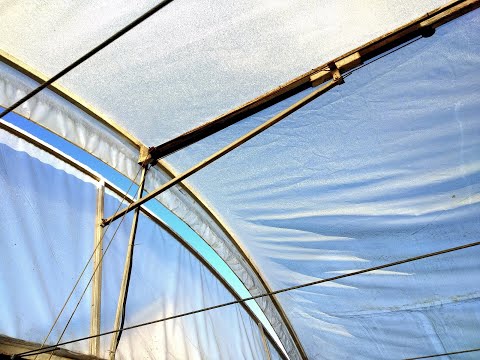 Видео: Механизм проветривания теплицы. Второй оборот огурцов обманули с семенами.