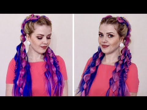Видео: Объемные и воздушные косы с КАНЕКАЛОНОМ // Dutch Braids with Kanekalon Hair