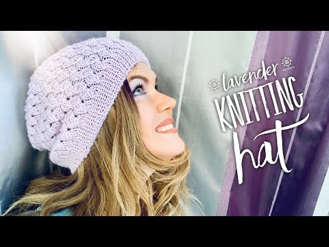 Видео: Как связать ШАПОЧКУ "Lavender" спицами / Knitting Pattern Spring Hat
