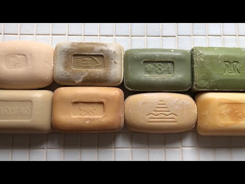 Видео: ASMR cutting antique dry soap/ резка старого ретро мыла/ режу супер сухое мыло в пыль