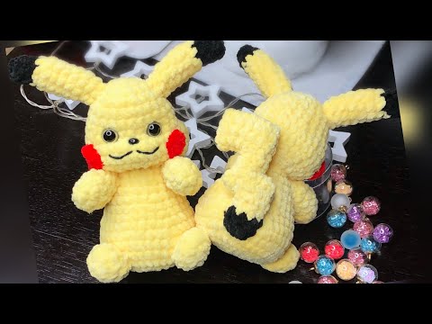 Видео: Пикачу крючком. Мастер-класс. Часть 1 / Амигуруми Пикачу / Плюшевый покемон Пикачу схема