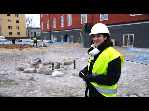 Видео: Стокгольмскую площадь в Нарве  готовят к сдаче в декабре и уже думают о ее расширении