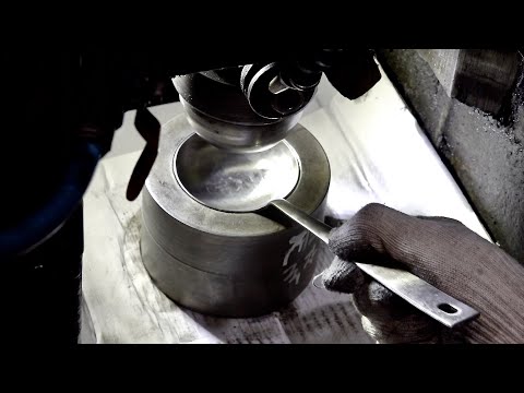 Видео: Корейская фабрика поварёшка, изготовленная мастерами из нержавеющей стали