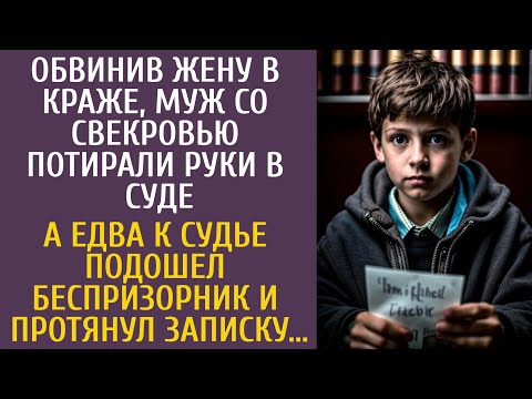 Видео: Обвинив жену в краже, муж со свекровью потирали руки в суде… А едва к судье подошел беспризорник…