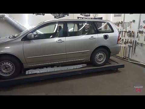 Видео: Toyota Corolla Fielder, на первый взгляд целые пороги.