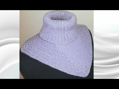 Видео: Манишка спицами с регланными линиями по плечам