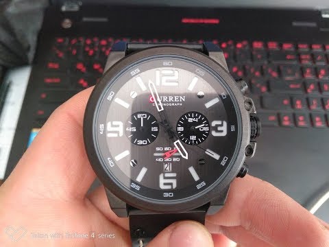 Видео: Китайские часы хронограф с aliexpress.CURREN Chronograph m:8314