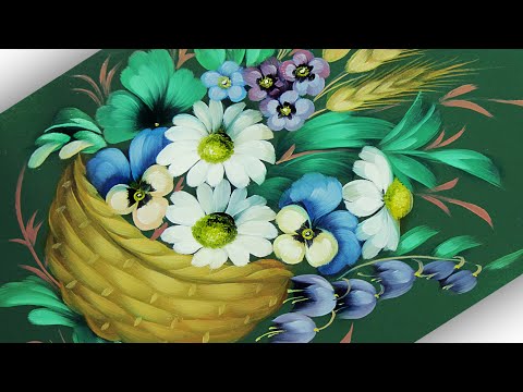 Видео: Paint wild Flowers in a basket. Oil Painting MasterClass | Рисую полевые цветы в корзинке