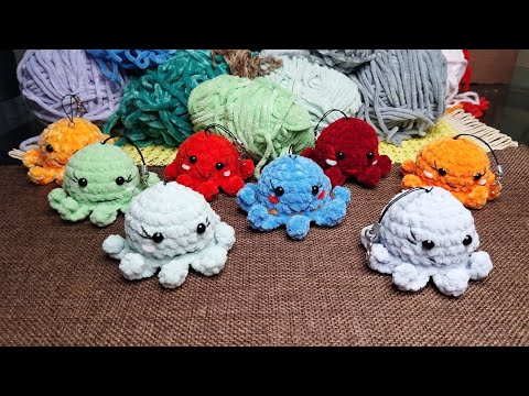 Видео: 🐙ОСЬМИНОЖКА-БРЕЛОК 🐙 МК 🧶 Вяжем вместе! 🤗