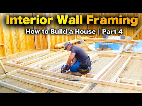 Видео: Как построить дом | Часть 4 – Каркас внутренних стен для начинающих!