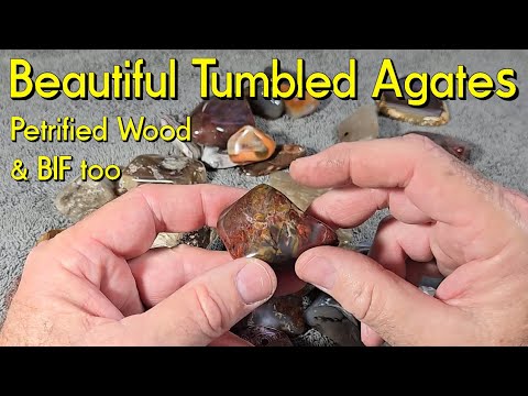 Видео: Что падает? 35 лотов прекрасных агатов #гранёный #агат #яшма #кристаллы #окаменелое дерево