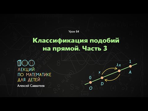 Видео: 64. Классификация подобий на прямой. Часть 3. Алексей Савватеев. 100 уроков математики