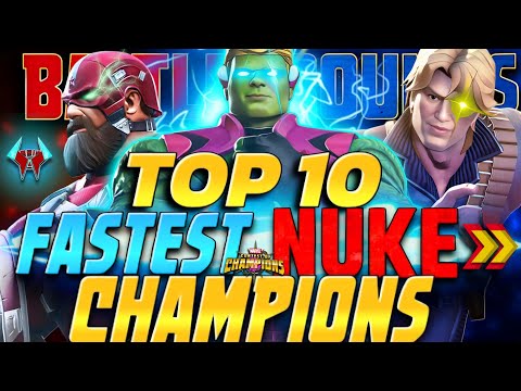 Видео: ТОП-10 самых быстрых чемпионов с ядерным оружием для режима «Поля сражений»! | Marvel: Битва чемп...