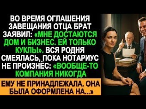 Видео: Брат смеялся на оглашении завещания… пока нотариус не раскрыл, кому принадлежит бизнес
