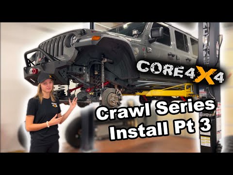 Видео: Установка передней тяги и гусеничной балки Core4x4 JL Wrangler