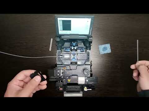 Видео: Сварка ленточного волокна на аппарате Ilsintech SWIFT KR12A с магнитными держателями H7-12-10