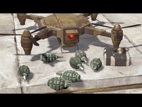 Видео: Rust - Дрон сбрасывает C4 и гранаты! ИМБА?