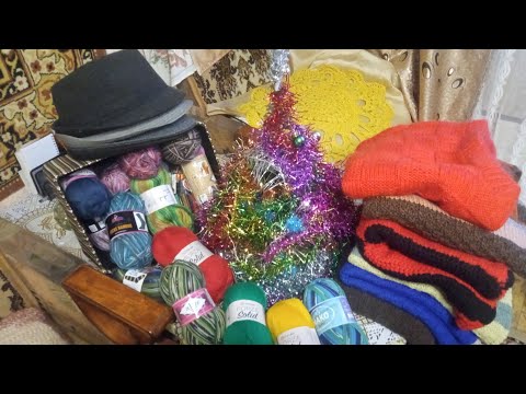 Видео: ЗАПАСЫ НОСОЧНОЙ ПРЯЖИ! ГОТОВАЯ РАБОТА ! ЧТО СВЯЗАНО ЗА ГОД!