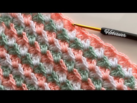 Видео: Легкая простая быстрая картина одеяла младенца вязания крючком для начинающих